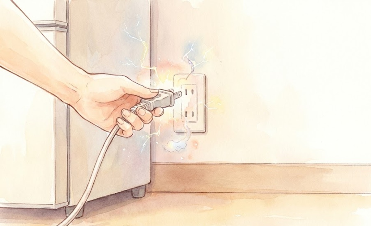 冷蔵庫のコンセントを抜いて漏電箇所を特定