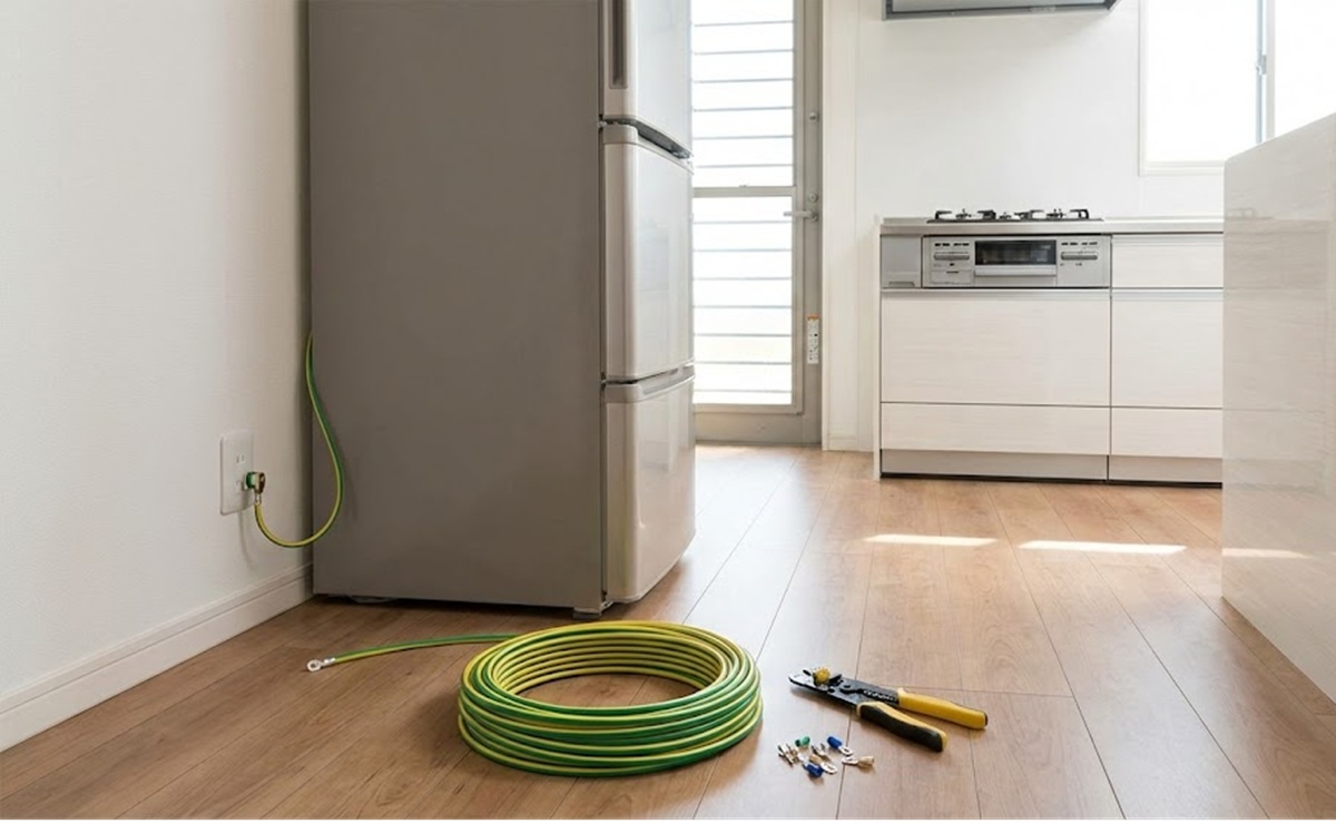 新居で冷蔵庫のアース線が届かない時の延長方法
