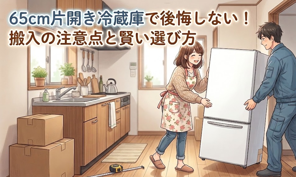 65cm片開き冷蔵庫で後悔しない！搬入の注意点と賢い選び方
